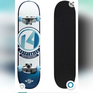 Kryptonics Blue and White Skateboard. New